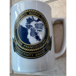 Vintage Navy Public Works Center San Francisco Bay Productivity Award Coffee Mug